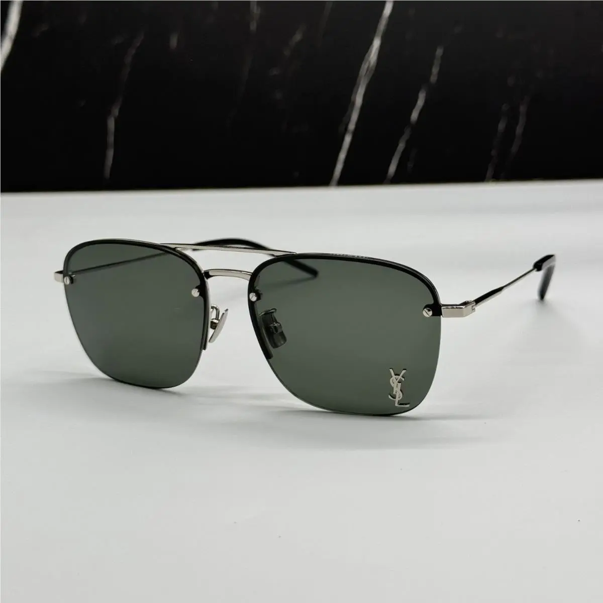 Saint Laurent SL309M 006 Unisex Pilot Frame Sunglasses by Yves Saint Laurent