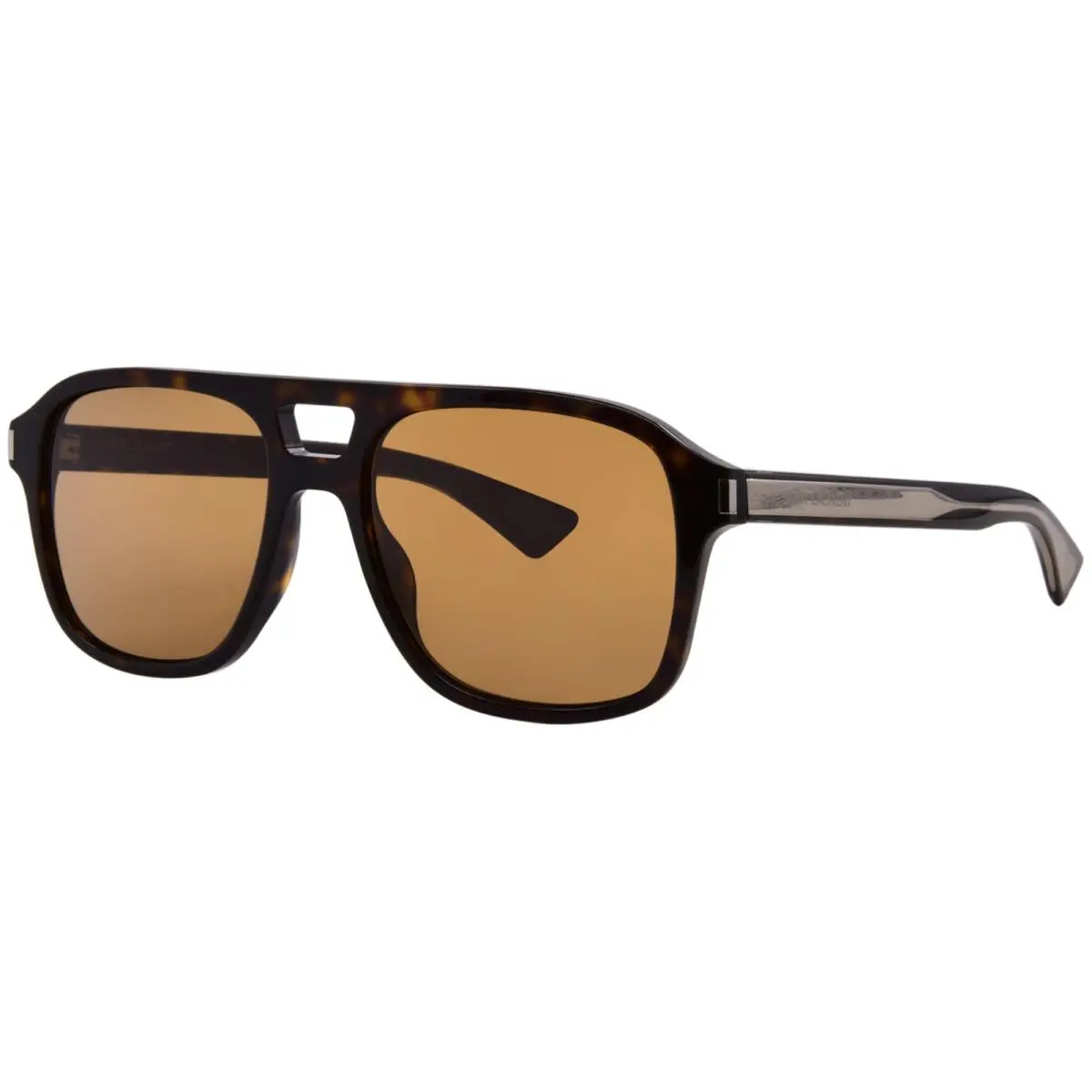 Saint Laurent SL 881 004 Sunglasses Men`s Brown/grey Lenses Pilot Style 55mm by Yves Saint Laurent