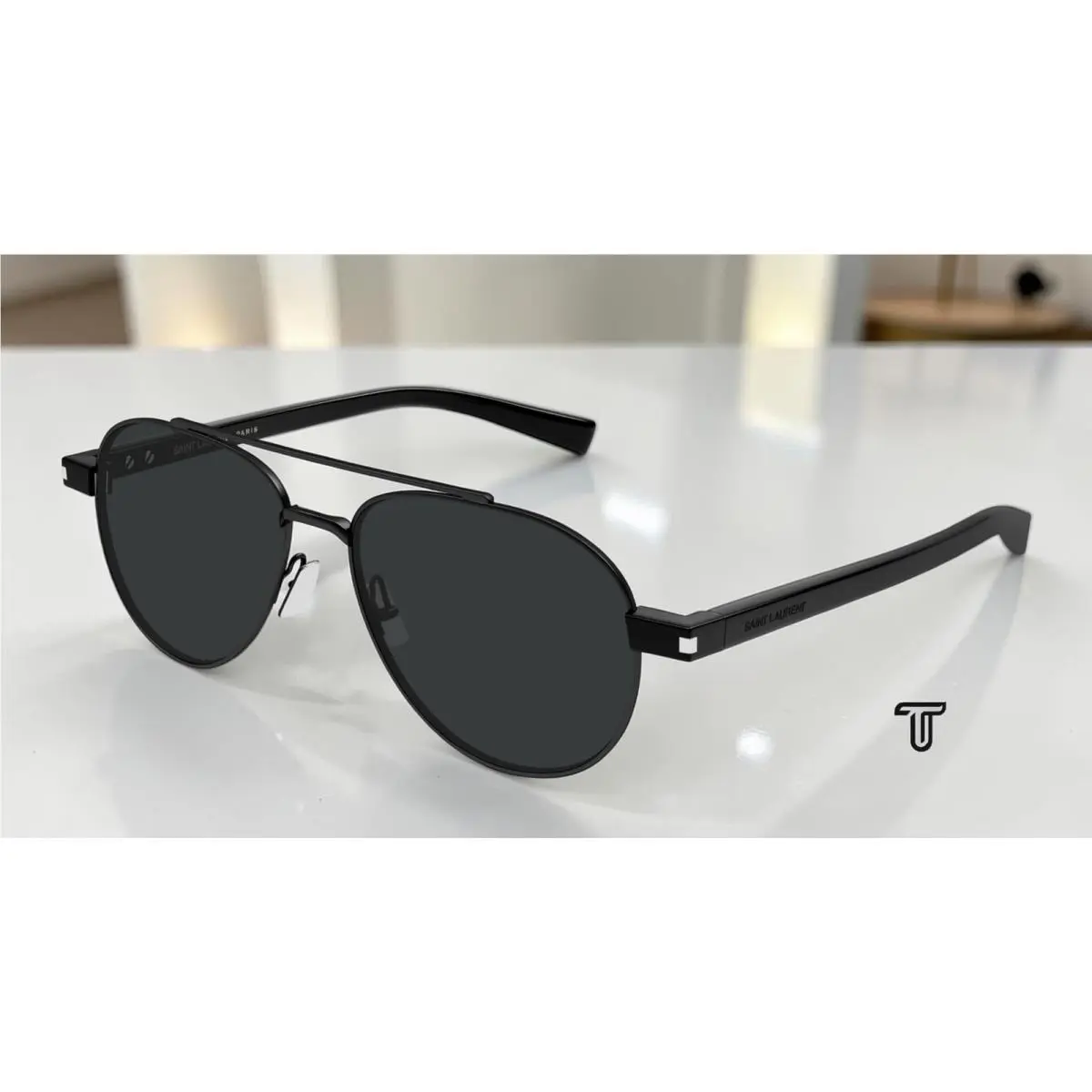 Saint Laurent SL 843 001 Black Black 54 mm Men`s Sunglasses by Yves Saint Laurent