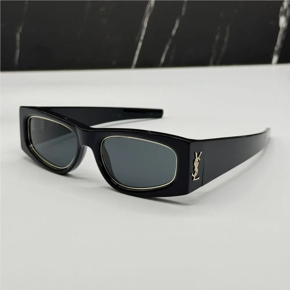 SL M140 Rim 001 Saint Laurent Sunglasses Black Square Unisex SLM140 Rim 001 by Yves Saint Laurent