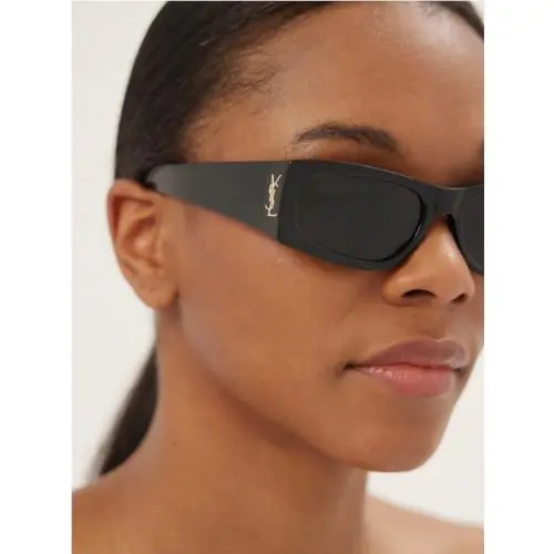 Saint Laurent SL M140 Rim 001 Sunglasses Women Black Square SLM140 Rim 001 by Yves Saint Laurent
