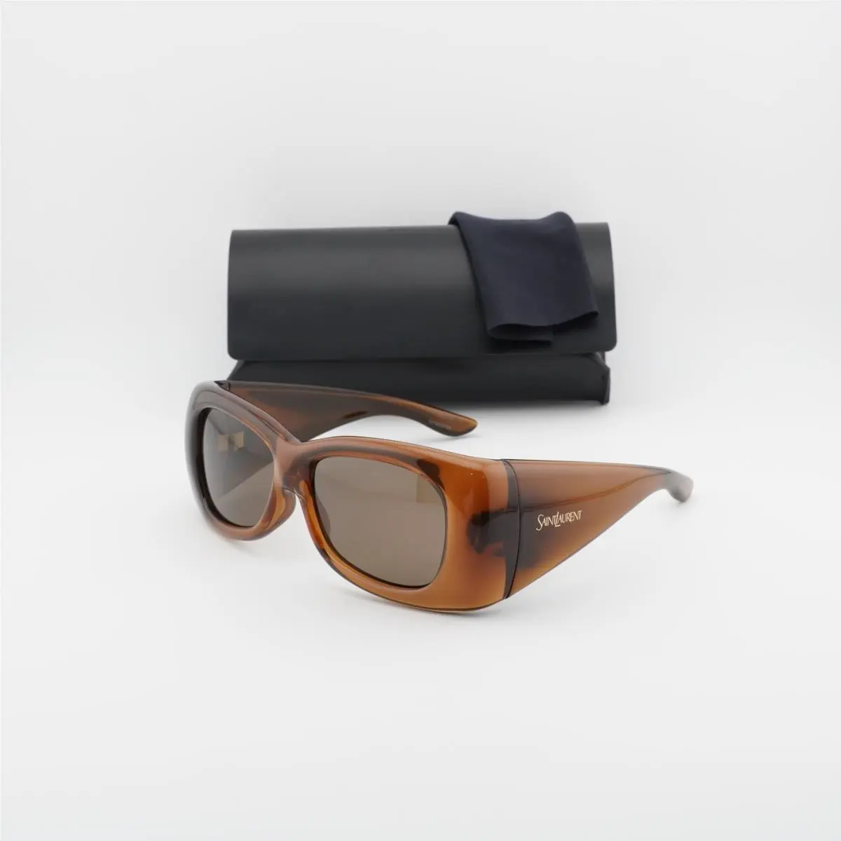 Saint Laurent SL901 Howl 017 Shiny Brown/brown 61-18-135 Sunglasses by Yves Saint Laurent