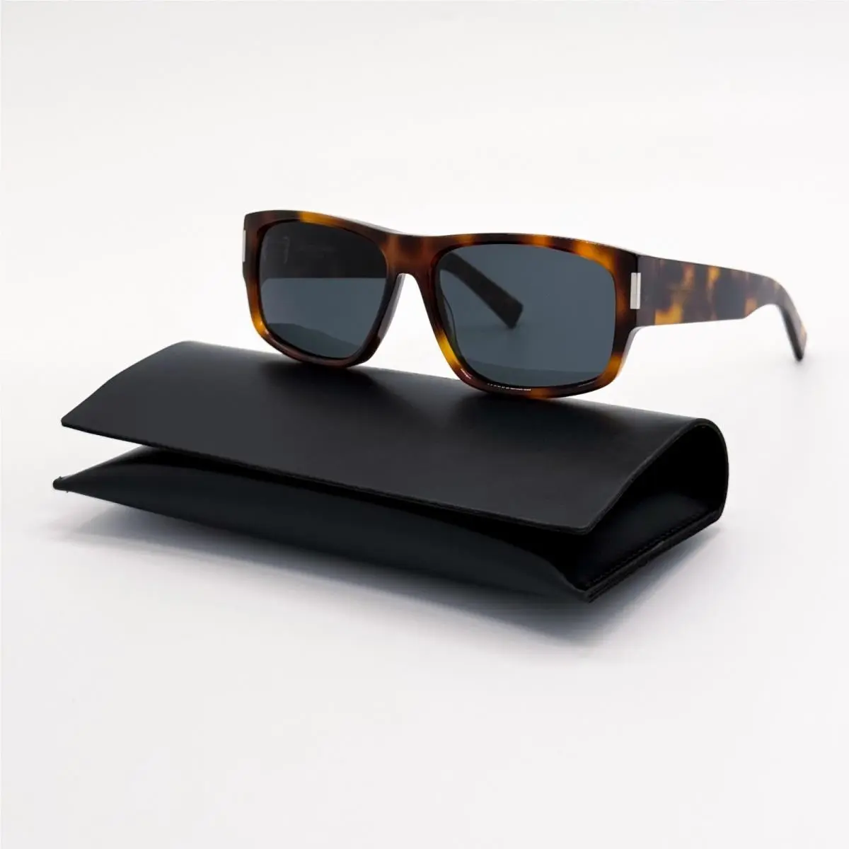 Saint Laurent Sunglasses SL689 002 Havana Gray Square Eyewear