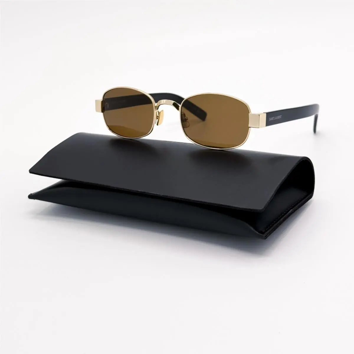 Saint Laurent Sunglasses SL706 001 Black Brown Unisex Eyewear by Yves Saint Laurent