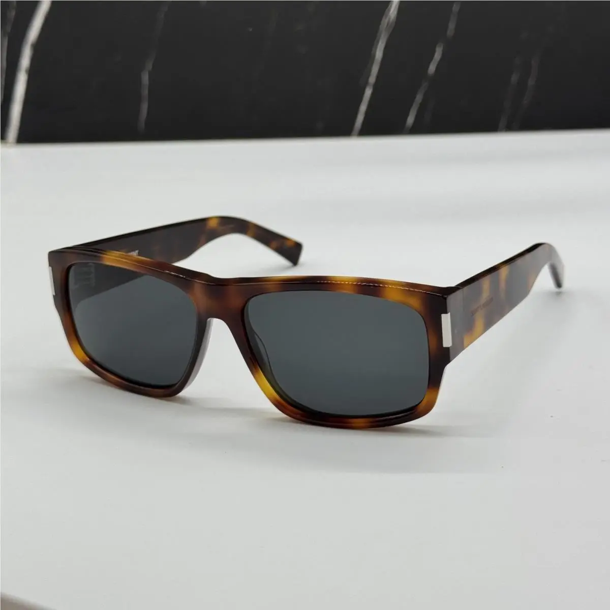 Saint Laurent SL689 002 Havana Gray Unisex Sunglasses by Yves Saint Laurent