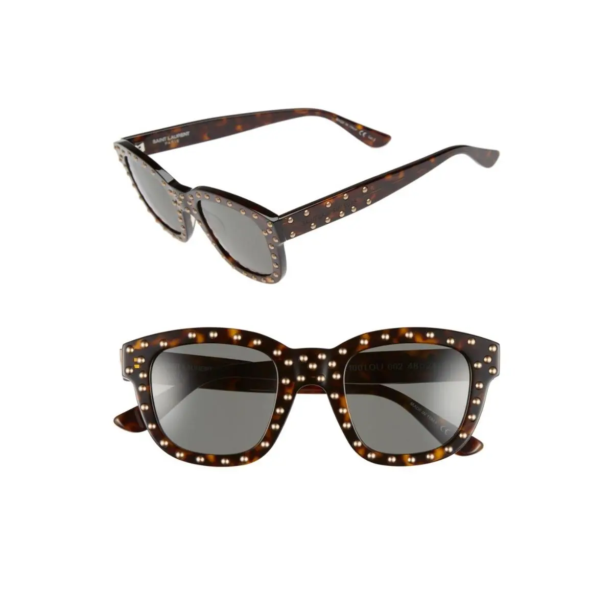 Sunglasses Surf Stud Studded Havana Smoke SL 100LOU 21148 by Yves Saint Laurent