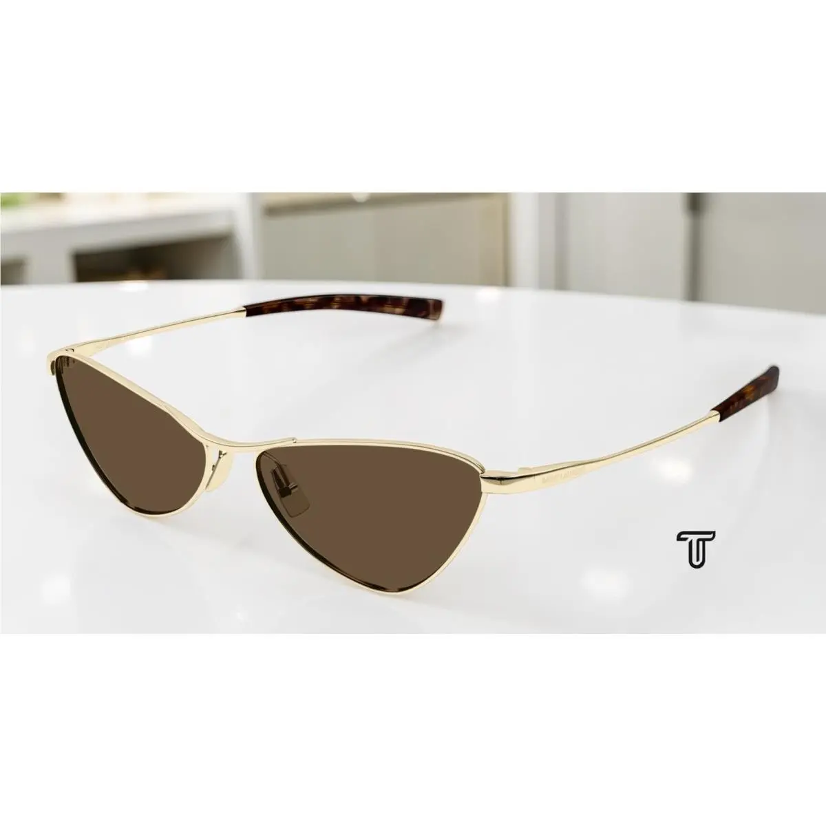 Saint Laurent SL 830 004 Gold Brown 56 mm Women`s Sunglasses