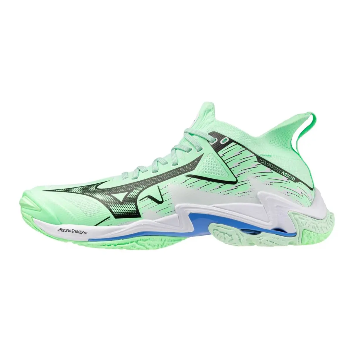 Mizuno Wave Lightning Neo 3 Neo Mint / White V1GA240286 Men`s Size 8 Medium