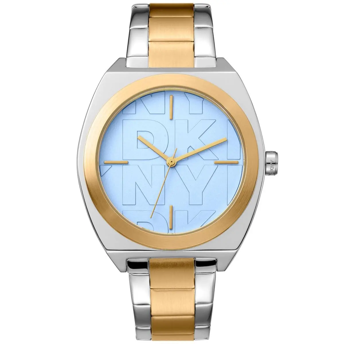 Dkny Women`s DK1L039M0055 Logo Broadway Maxi Light Blue Two-tone IP Steel Watch by DKNY