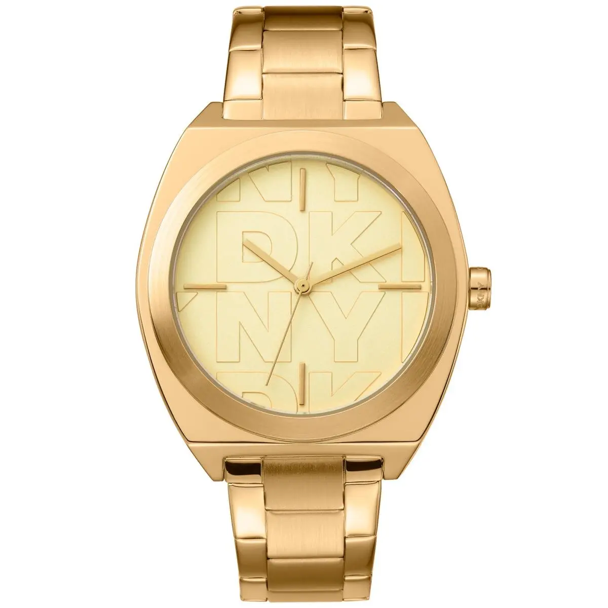 Dkny Women`s DK1L039M0025 Logo Broadway Maxi Champagne Dial Gold Watch by DKNY