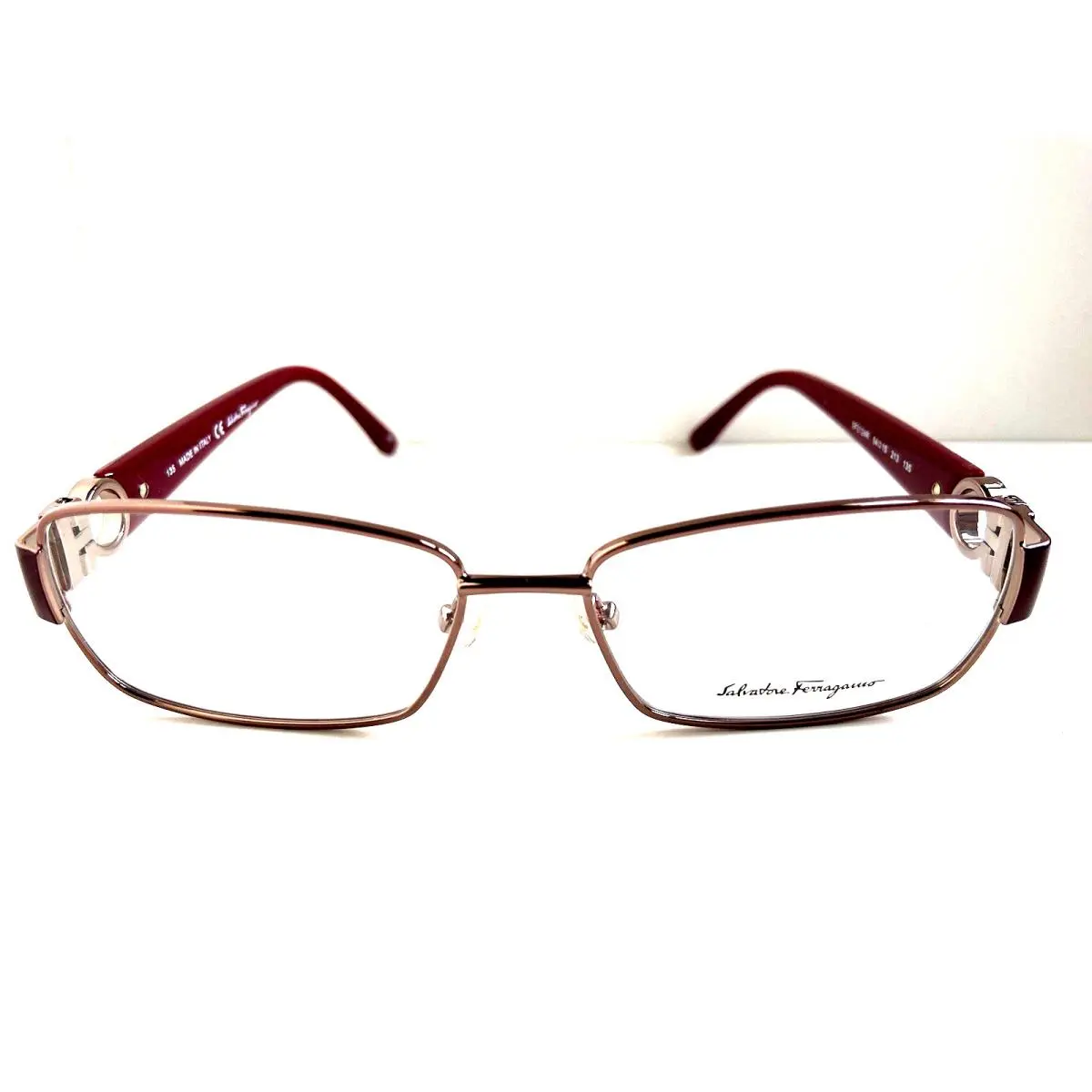 Salvatore Ferragamo SF 2124R 213 Silver Women`s Eyeglasses Frame 54-15-135