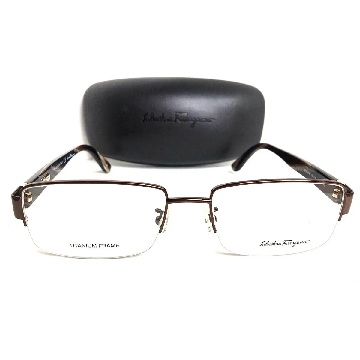 Salvatore Ferragamo SF 2511A SF2511A 208 55mm Brown Titanium Men`s Eyeglasses