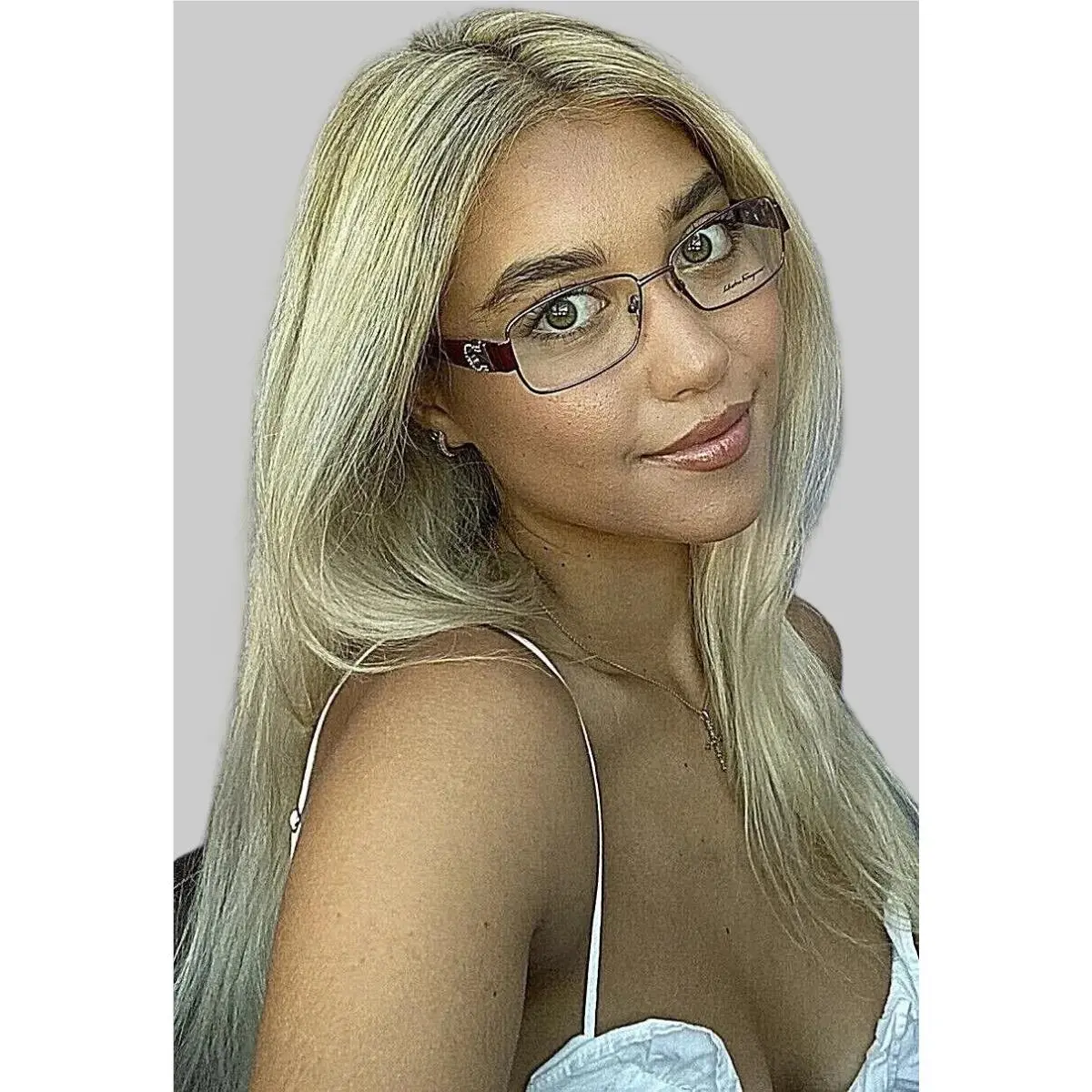 Salvatore Ferragamo SF2124R 213 Silver Women`s Eyeglasses Frame 54-15-135