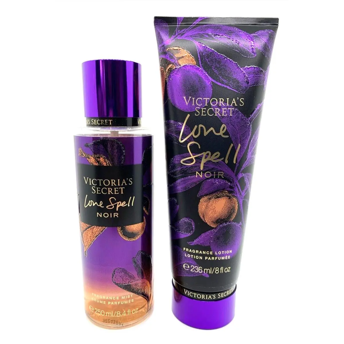 Victoria`s Secret Love Spell Noir Fragrance Mist Lotion Set Rare