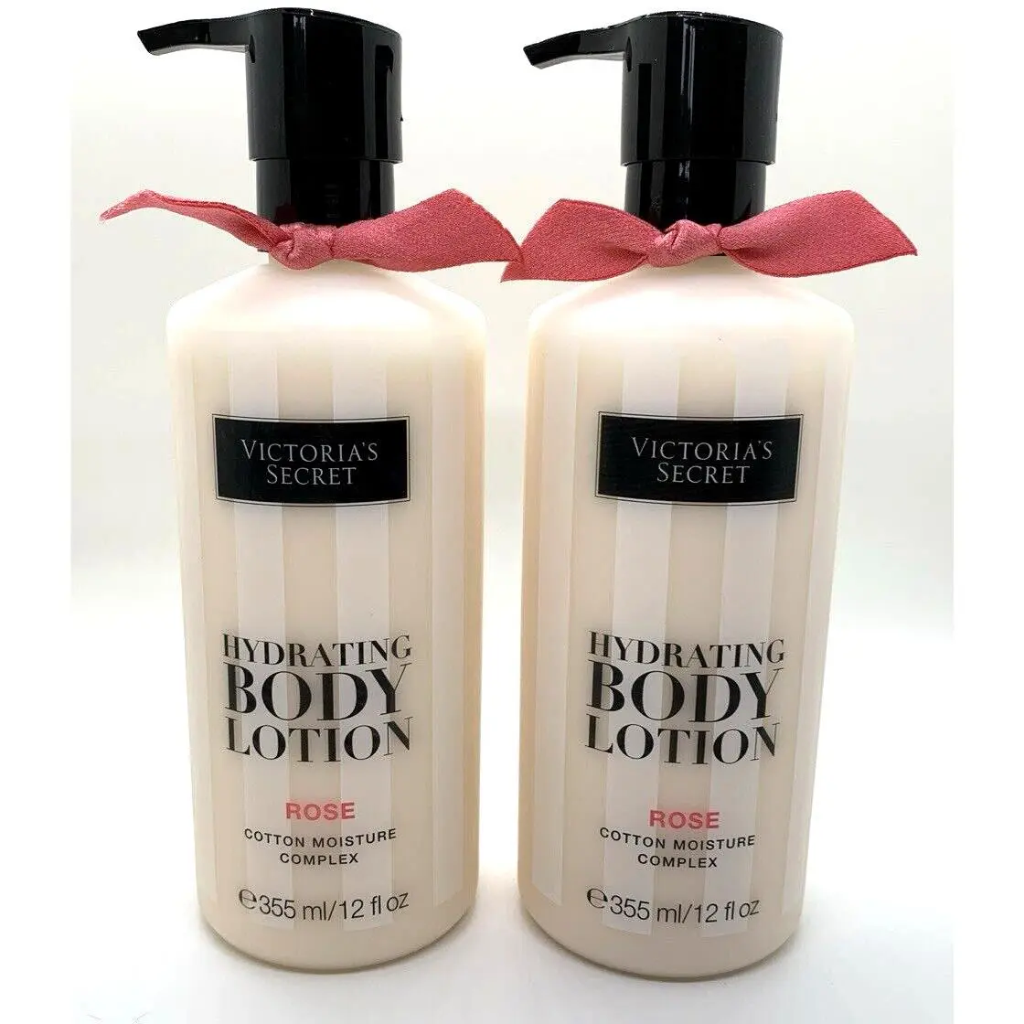 Two Victoria`s Secret Rose Cotton Moisture Complex Body Lotion LG 12 Oz Rare