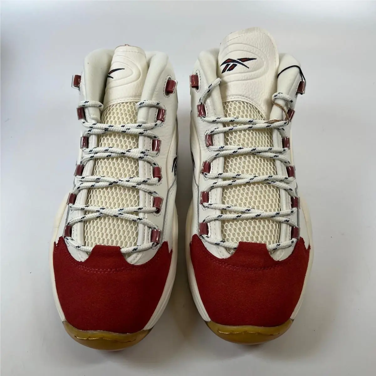 Reebok shoes - Reebok Question Mid Vintage Red Toe - White 2