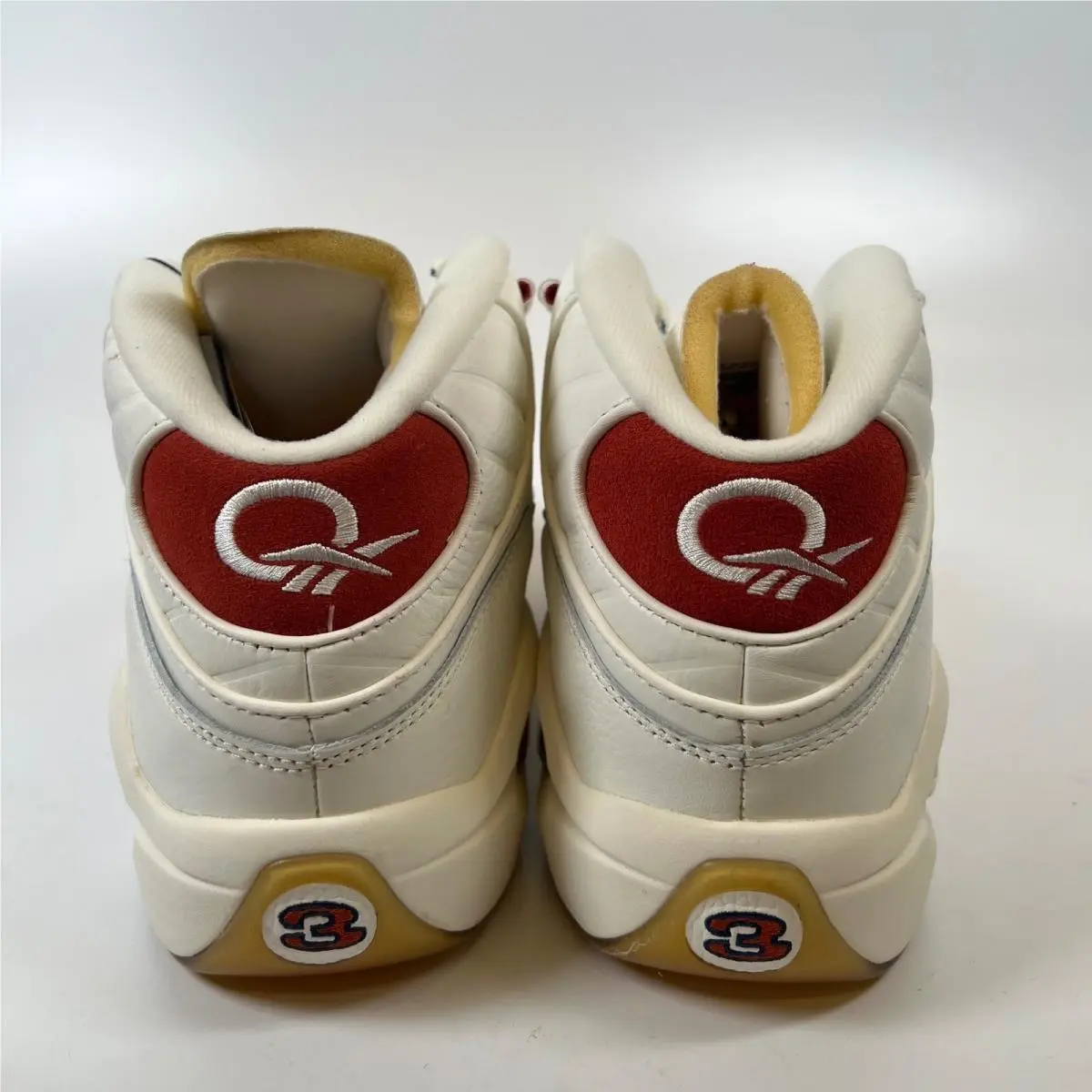 Reebok shoes - Reebok Question Mid Vintage Red Toe - White 3