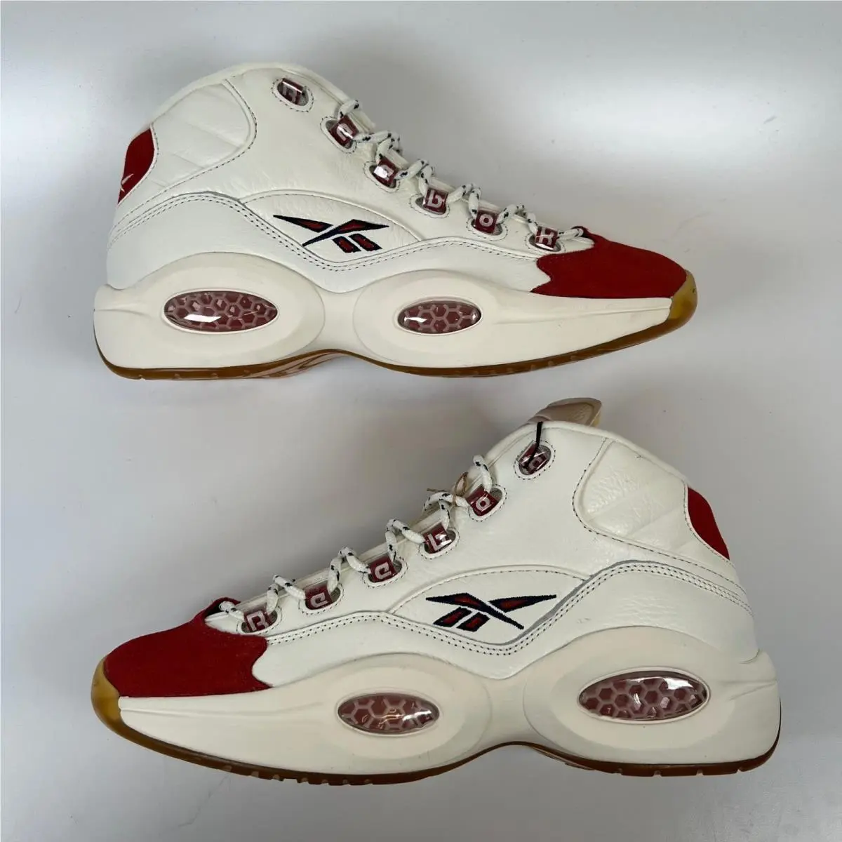 Reebok shoes - Reebok Question Mid Vintage Red Toe - White 0