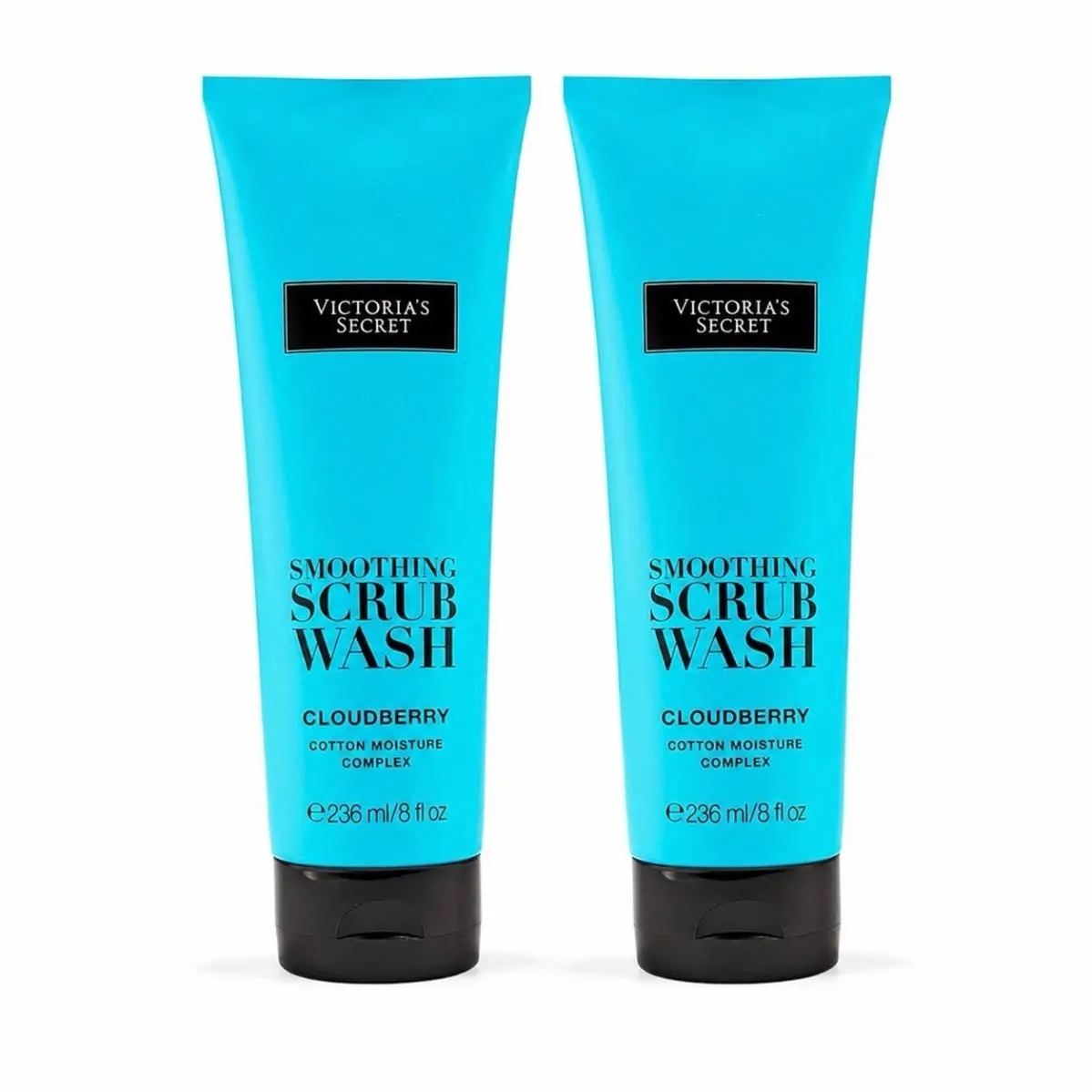 Victoria’s Secret Smoothing Scrub Wash Cloudberry Cotton Complex 8oz - Lot OF 2