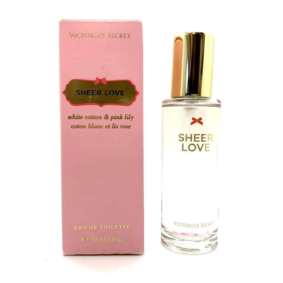 Victoria`s Secret Sheer Love Perfume Spray Eau De Toilette Edt 1 oz Boxed Rare