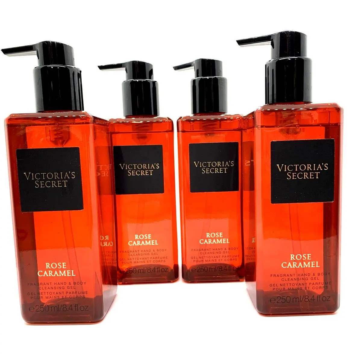 Victoria`s Secret Rose Caramel Hand Body Cleansing Gel Wash Soap 8.4 oz