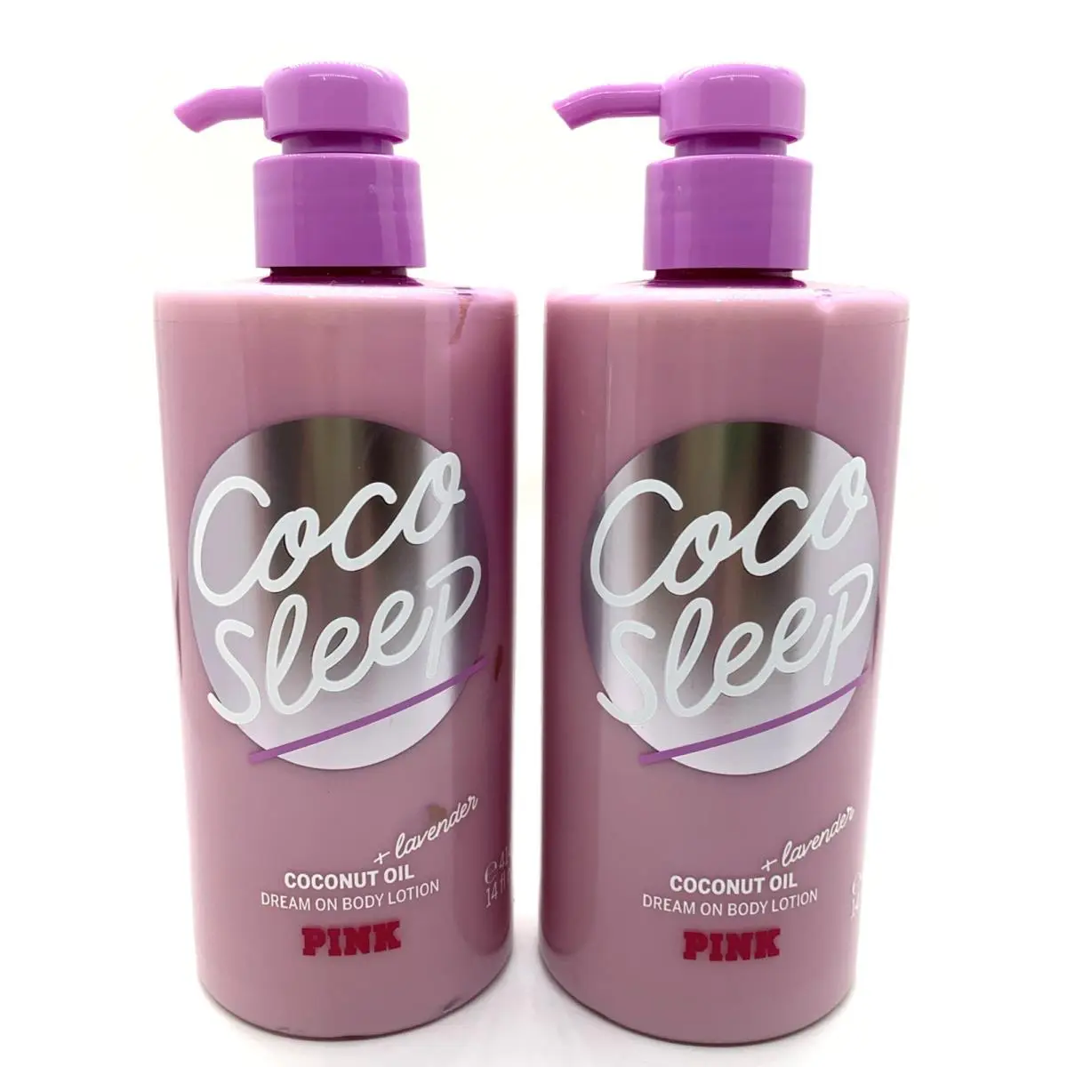 2 Victoria`s Secret Pink Coco Sleep Dream ON Lotion 14 oz Coconut Lavender
