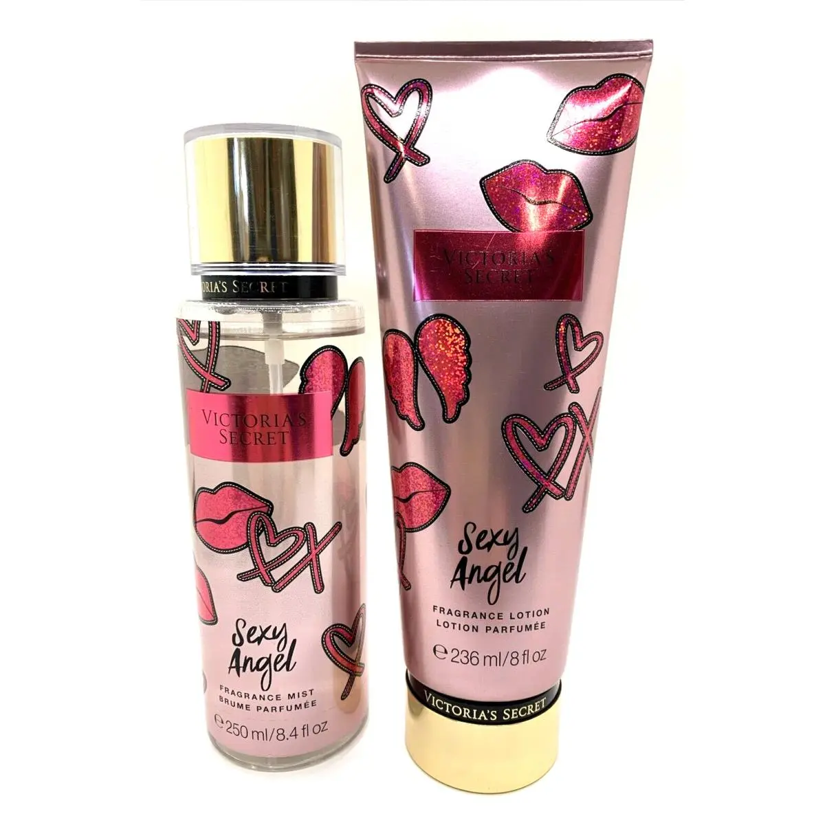 Victoria`s Secret Sexy Angel Fragrance Mist Lotion Set Sugar Apple/orchid