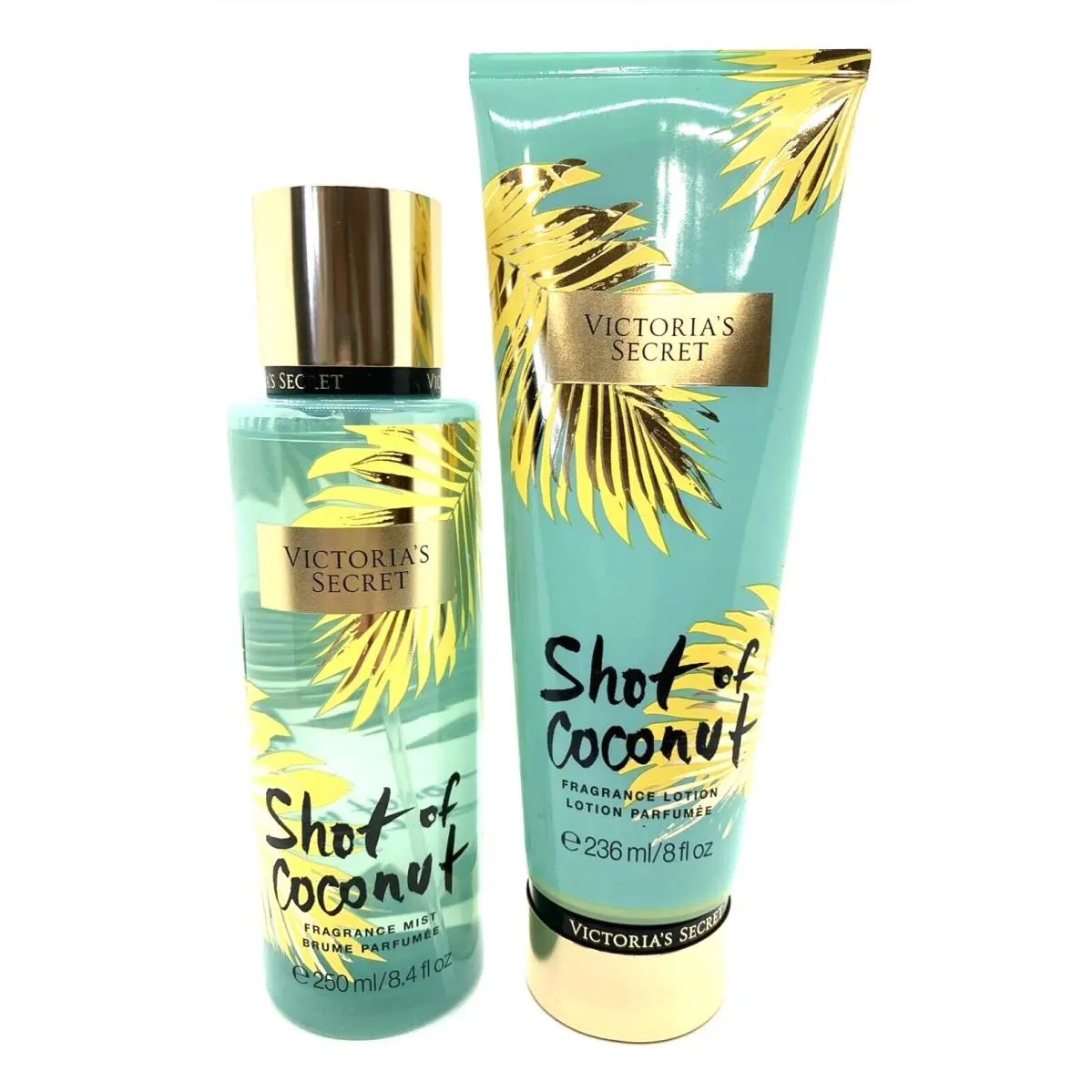 Victoria`s Secret Shot OF Coconut Fragrance Mist Lotion Set Fig