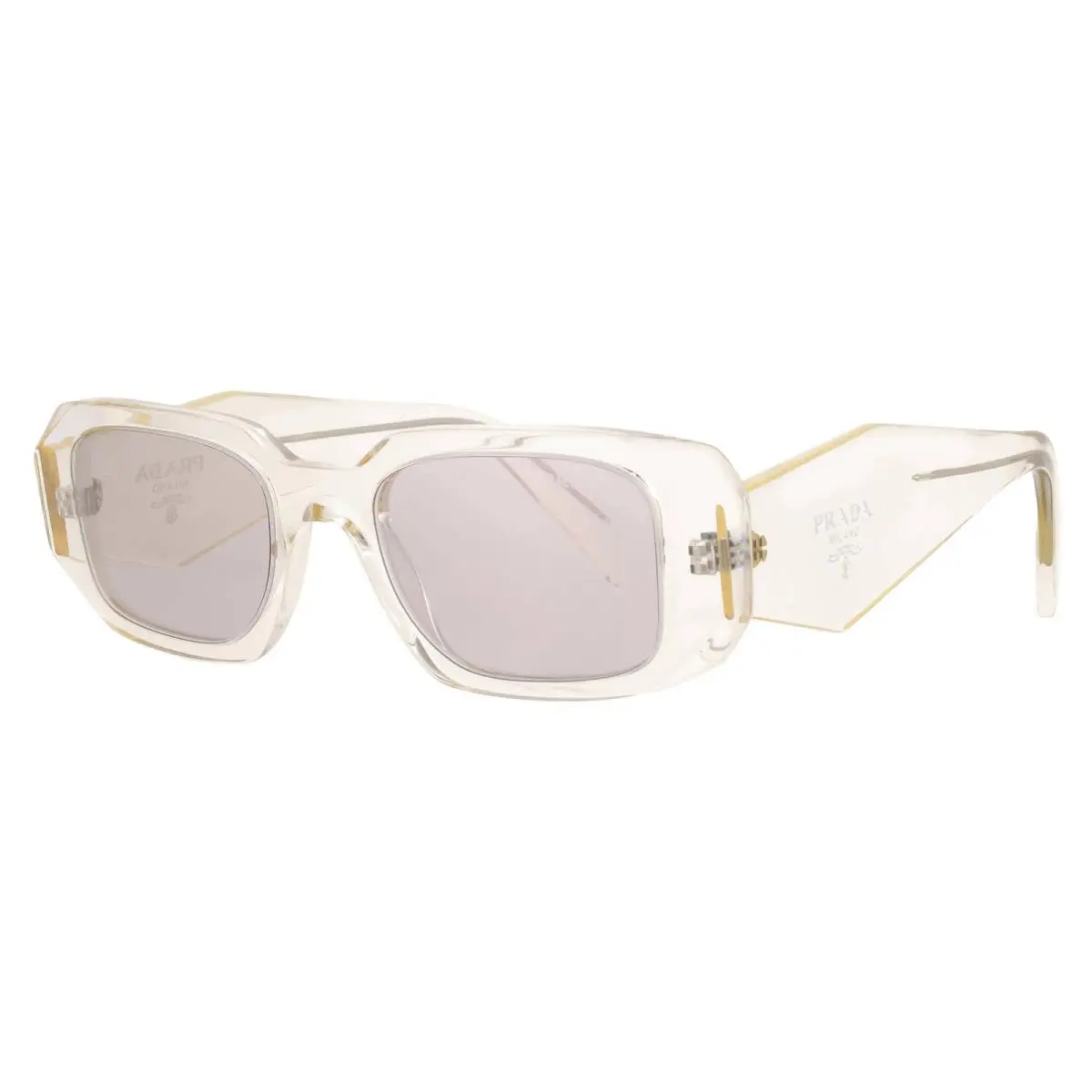 Prada Iveory Mirror Silver Rectangular Ladies Sunglasses PR 17WS 19X30N 49