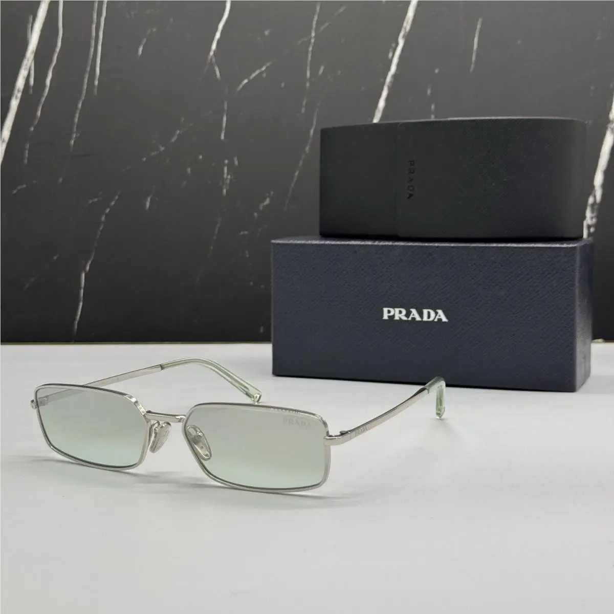 Prada PRA60S 1BC80G Unisex Silver Square Sunglasses