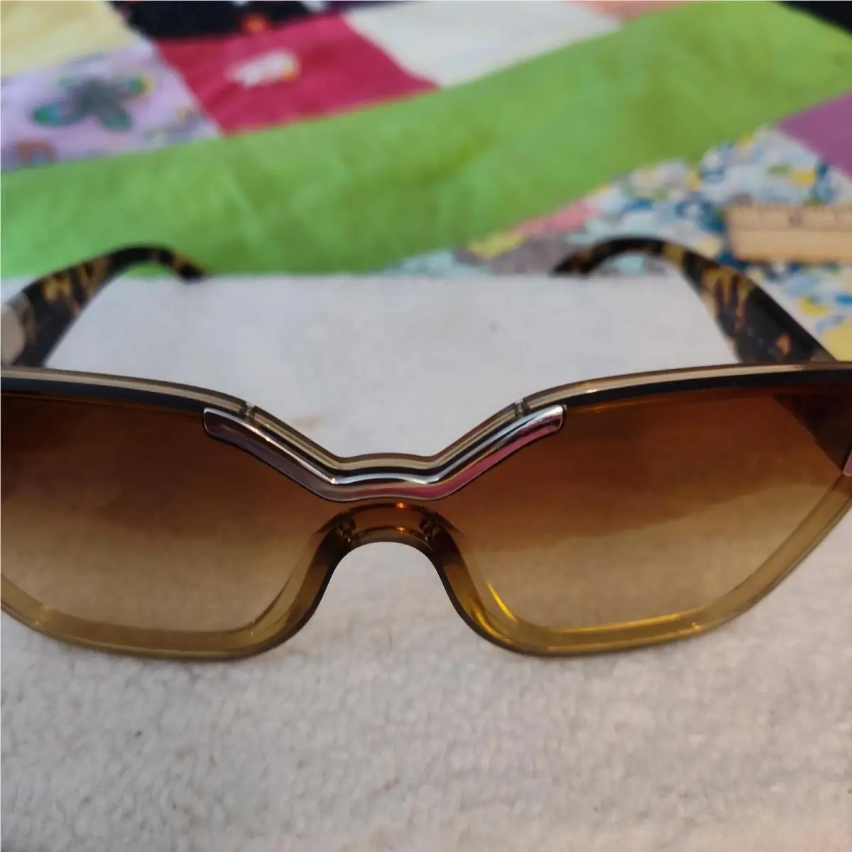 Prada Beige Havana Catwalk Shield Sunglasses Spr 16T VIR1G0