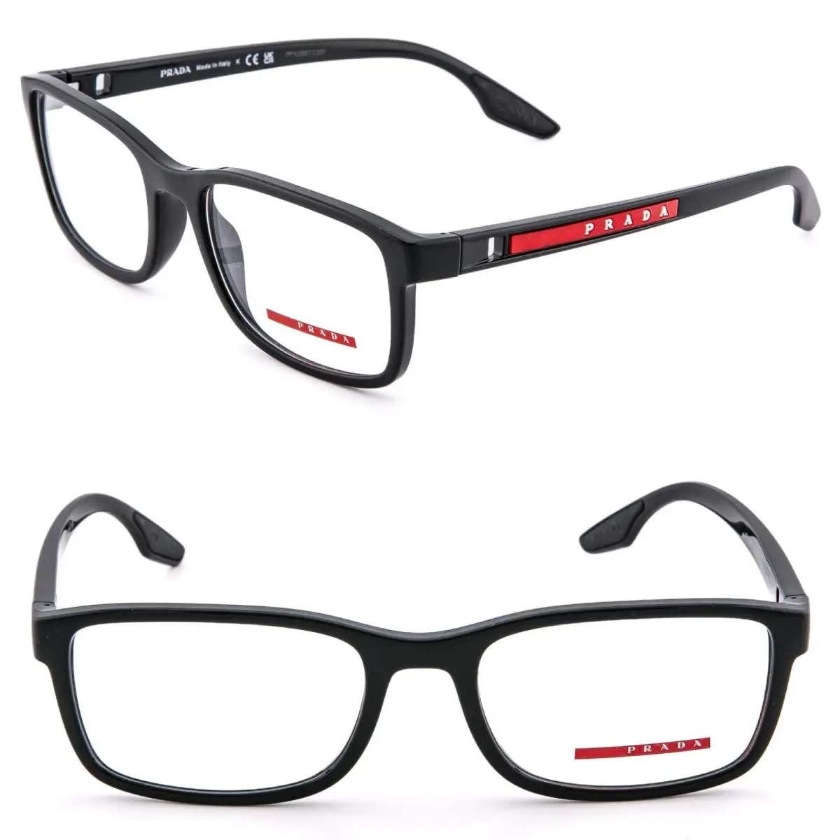 Prada Linea Rossa Eyewear 09O Black Rubber Optical Eyeglasses 55 mm PS09OV 09OV
