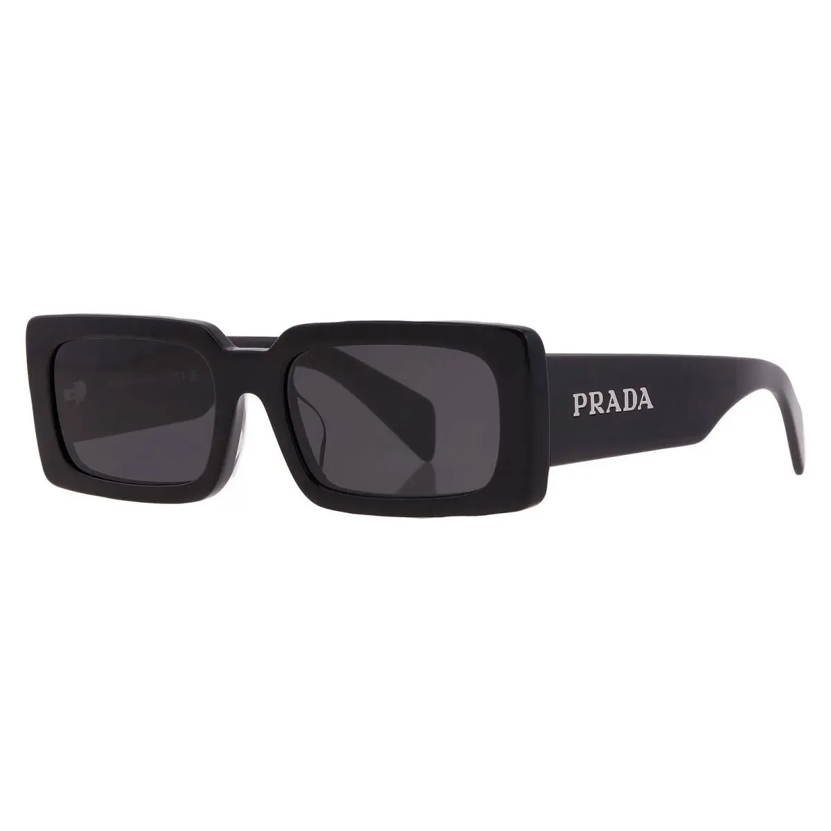 Prada Dark Grey Rectangular Ladies Eyeglasses PR A07SF 1AB5S0 54 PR A07SF 1AB5S0