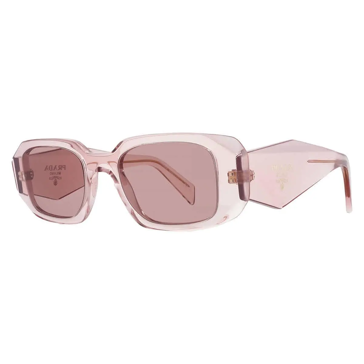 Prada Light Brown Rectangular Ladies Sunglasses PR 17WS 19Q10D 49 PR 17WS 19Q10D