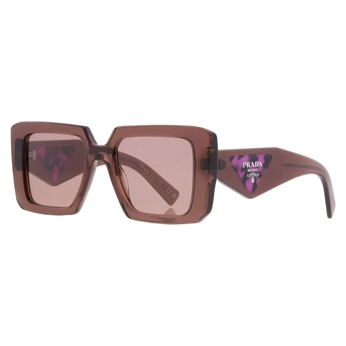 Prada Light Brown Square Ladies Sunglasses PR 23YS 17O60B 51 PR 23YS 17O60B 51