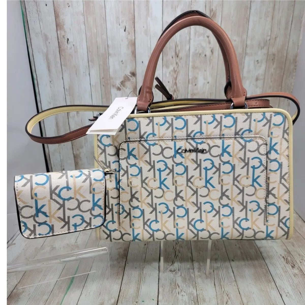 Calvin Klein’s Women’s CB PT Chain Shoulder Bag Multi Color Medium Purse