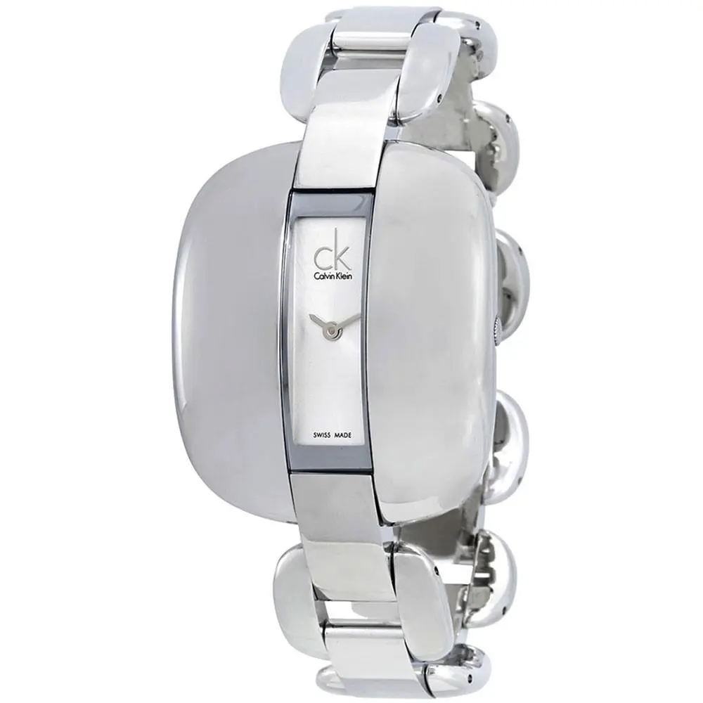 Treasure Steel Bracelet Silver Dial Quartz Womens Watch K2E23138 by Calvin Klein