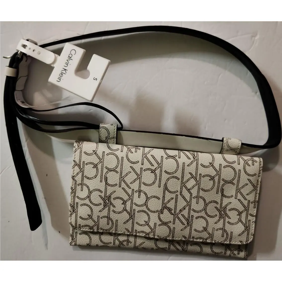 Crossbody Bag Women`sdesigner Small White / Brown by Calvin Klein