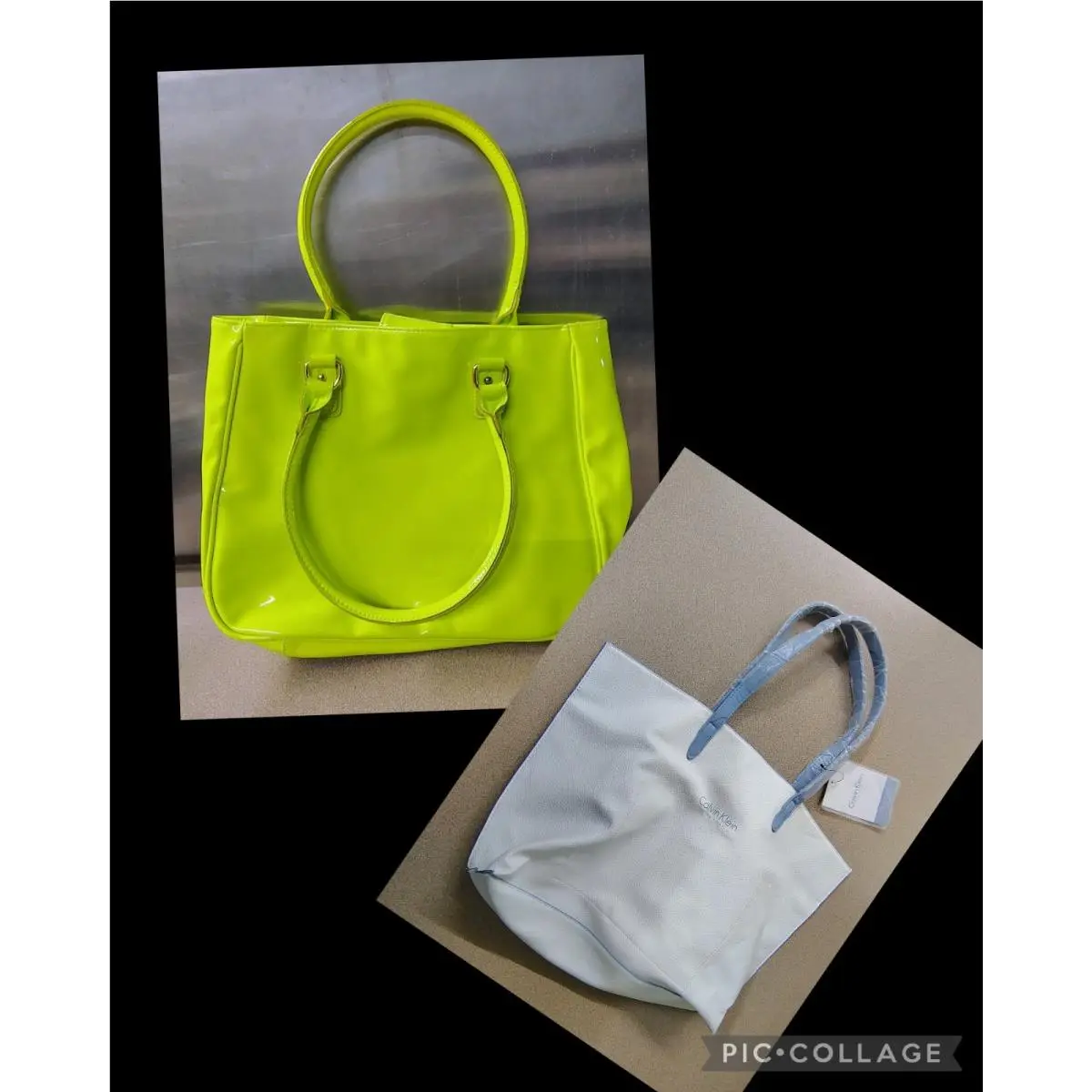 Lot 2 Promo Gift Tote Perfume Bags Taylor Swift Highlighter Neon Calvin Kle by Calvin Klein