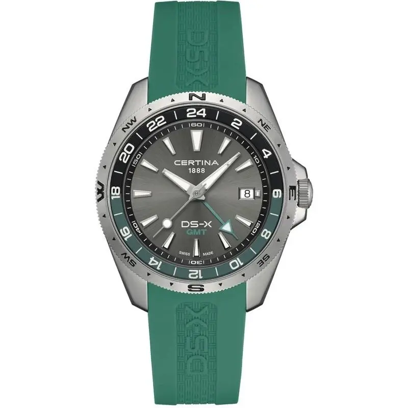 Certina Ds-x Gmt 41.2mm Grey Dial Men`s Watch C0474521708100