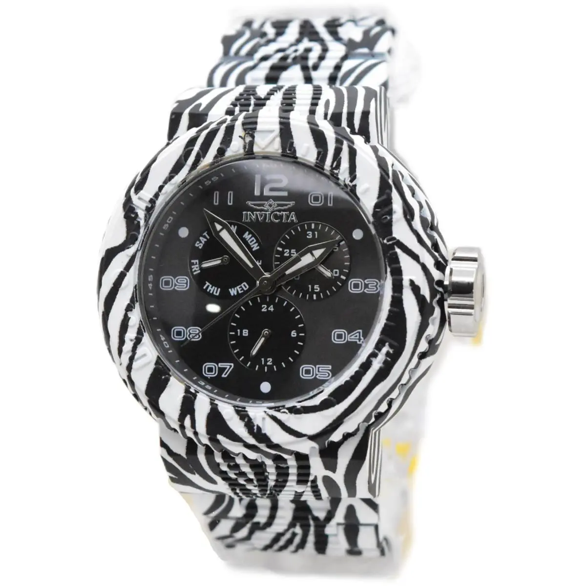 Invicta Pro Diver Exclusive Neoart Flux Wild Zebra 52mm Quartz Watch 50207