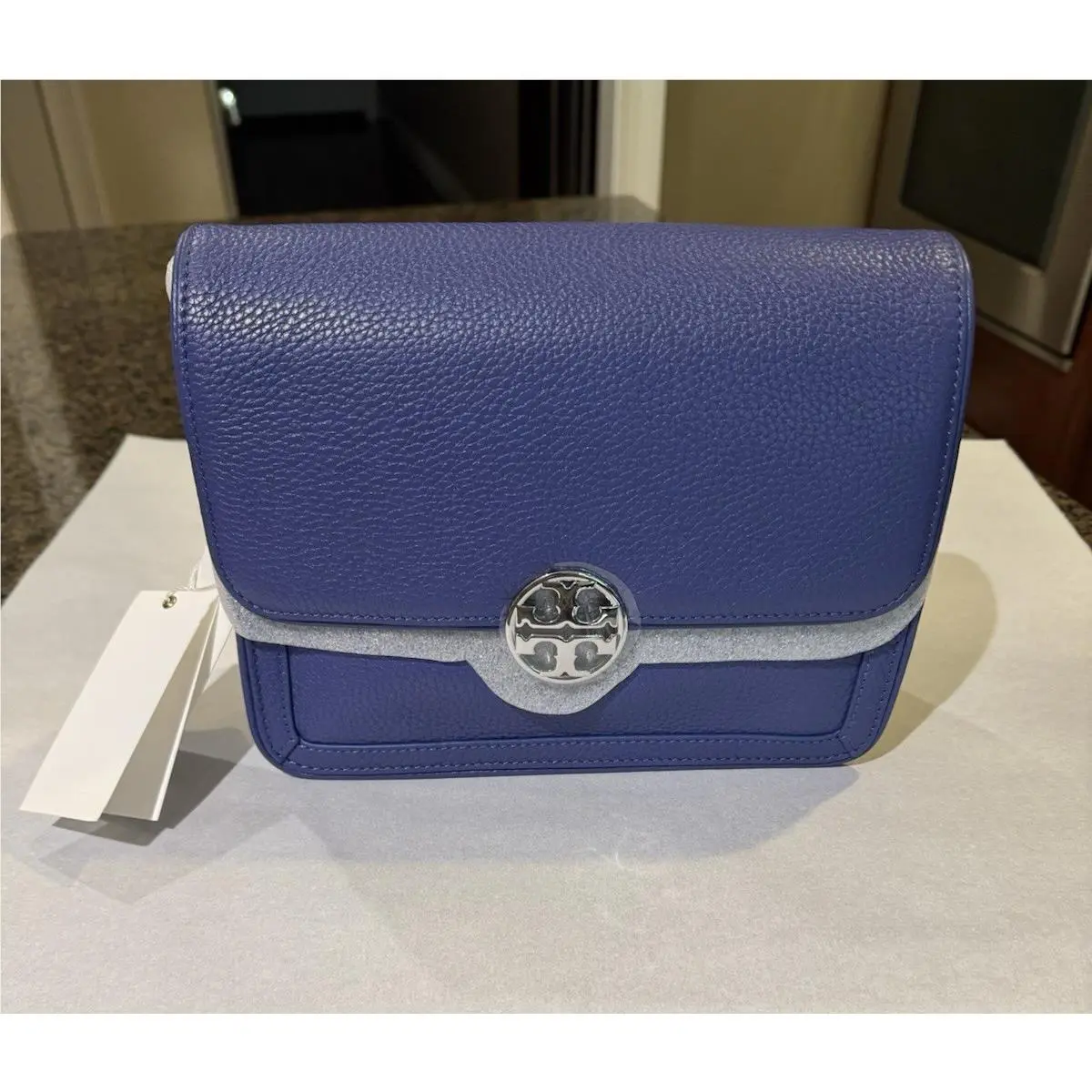 Tory Burch Duet Chain Convertible Shoulder Bag - Marlin/silver - 31427