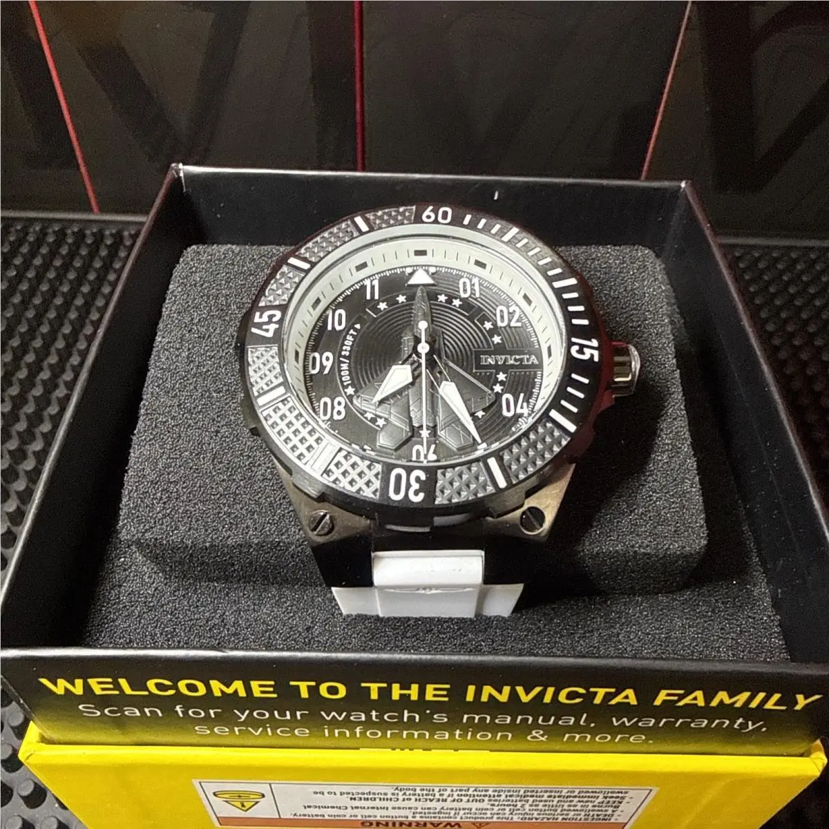 Invicta Aviator Chronograph Men`s Watch 50mm White Silicone Strap