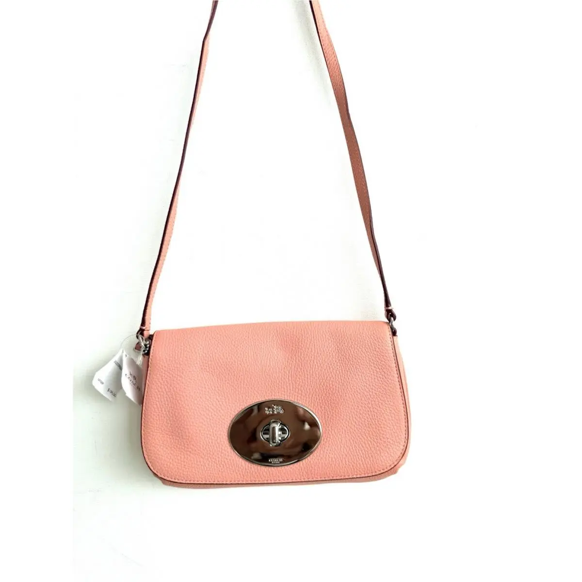 Coach Liv Pouch Crossbody Purse Pebbled Leather Pink 52896 Classy