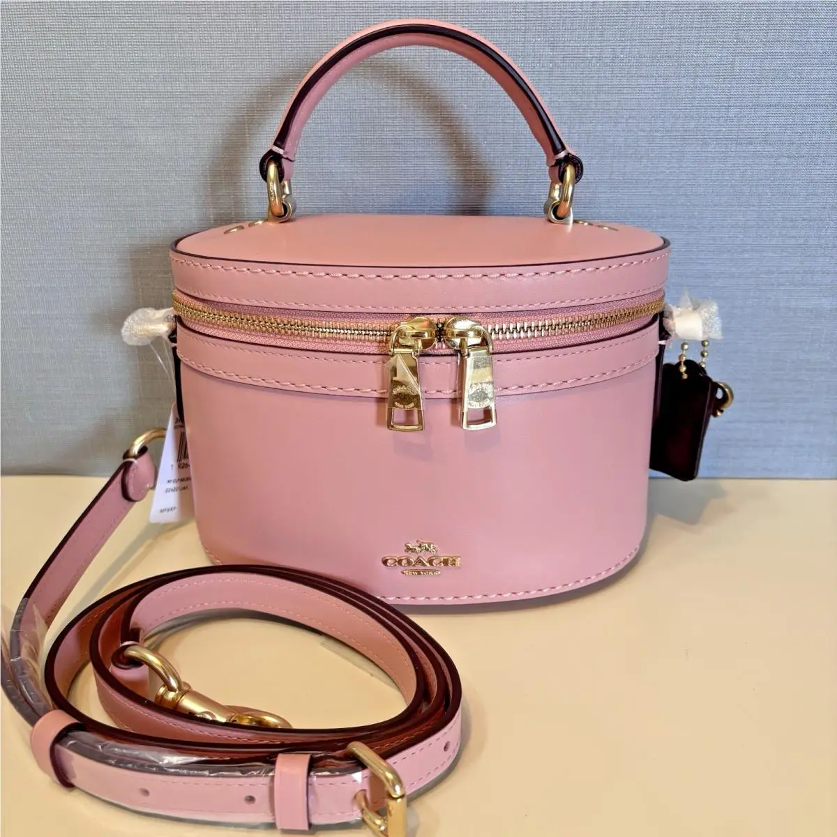 Coach X Selena Gomez Trail Bag Peony Pink Top Handle Crossbody Leather 39293