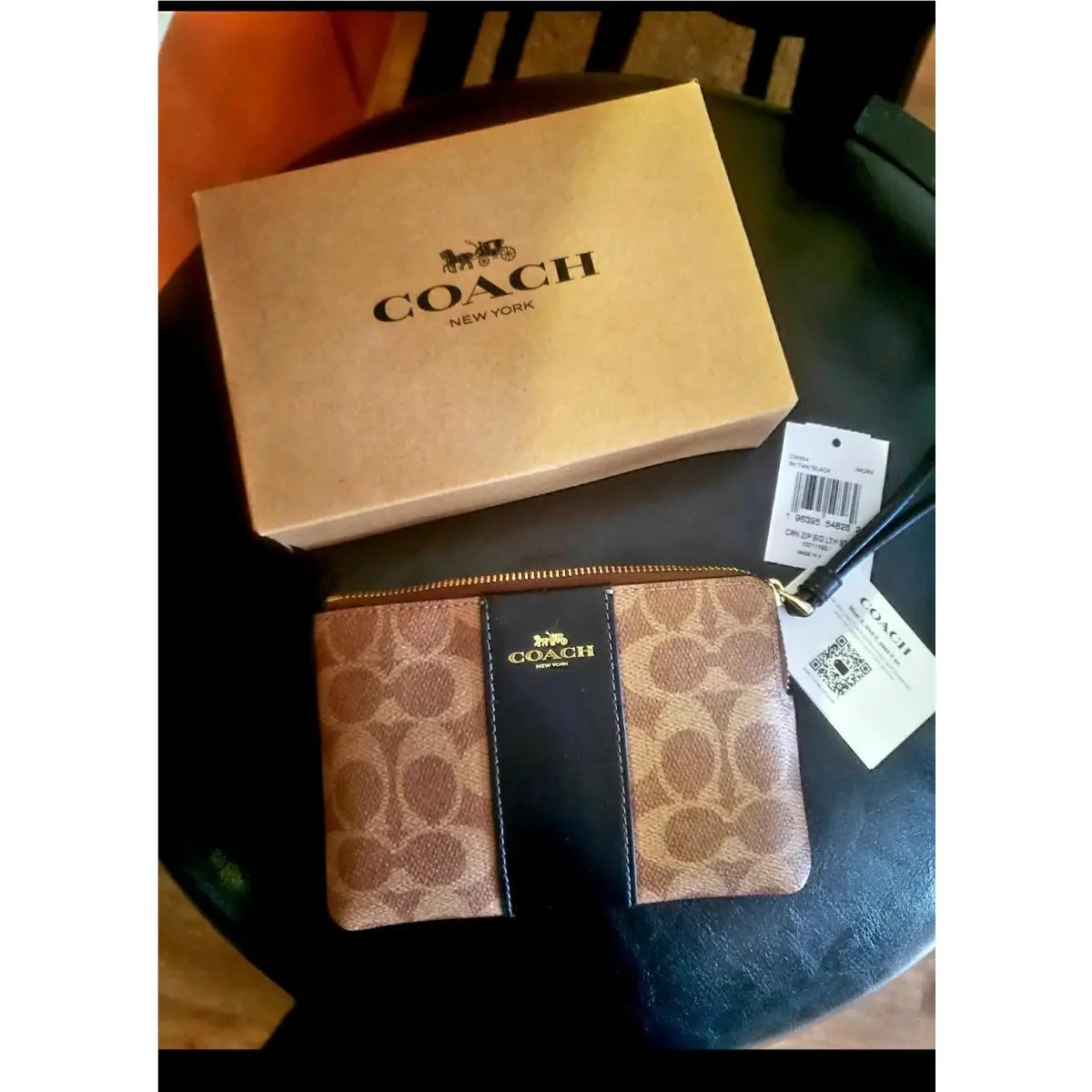 Coach Corner Zip Wristlet