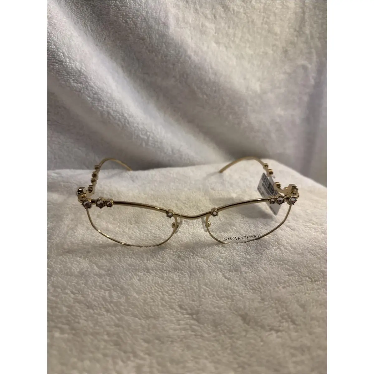 Women Gold Cat Eye Metal Eyeglasses SK1015 4004 55-19-140 by Swarovski