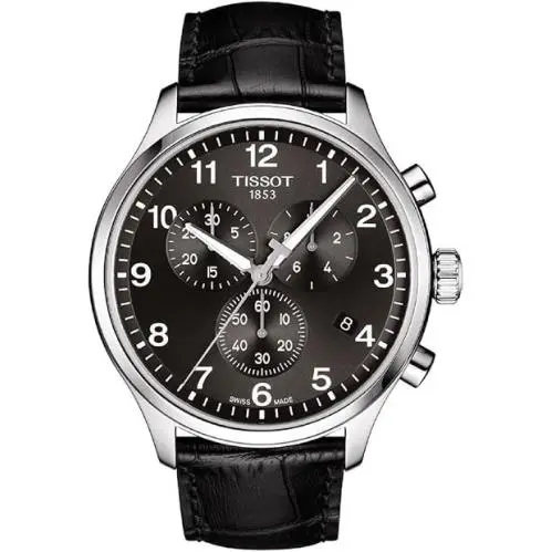 Tissot T11661716057 Men`s Watch Chronograph Leather Band Analog