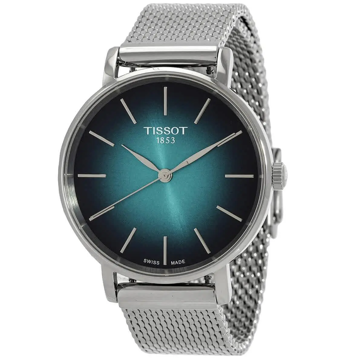 Tissot Everytime Quartz Graded Green-black Dial Ladies Watch T1432101109100