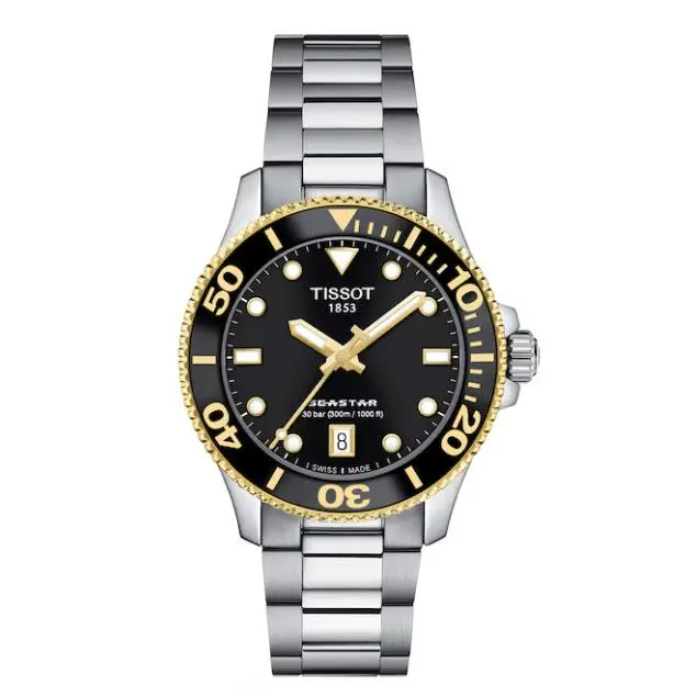 Tissot Seastar 1000 Quartz 36mm Black Dial Unisex Watch T1202102105100